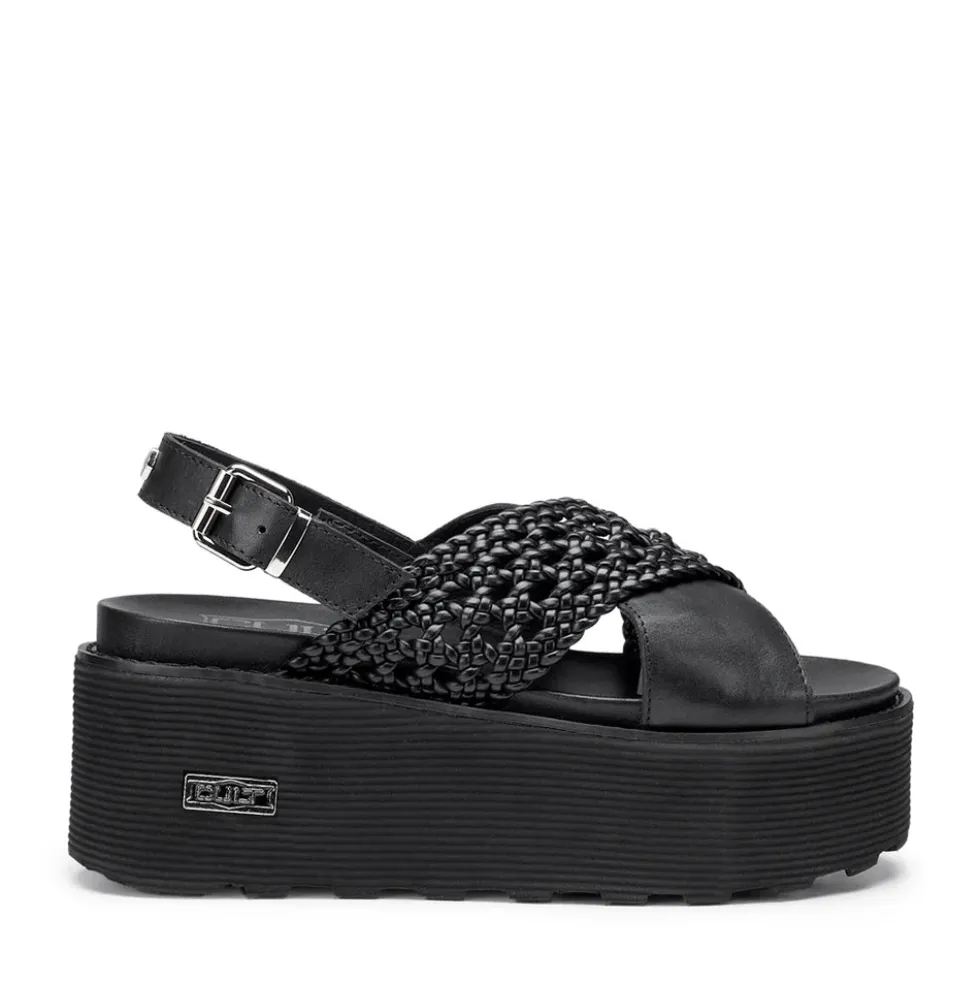 Sandali Donna CULT Nancy 3891 in Pelle Intrecciata Nera