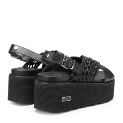 Sandali Donna CULT Nancy 3891 in Pelle Intrecciata Nera