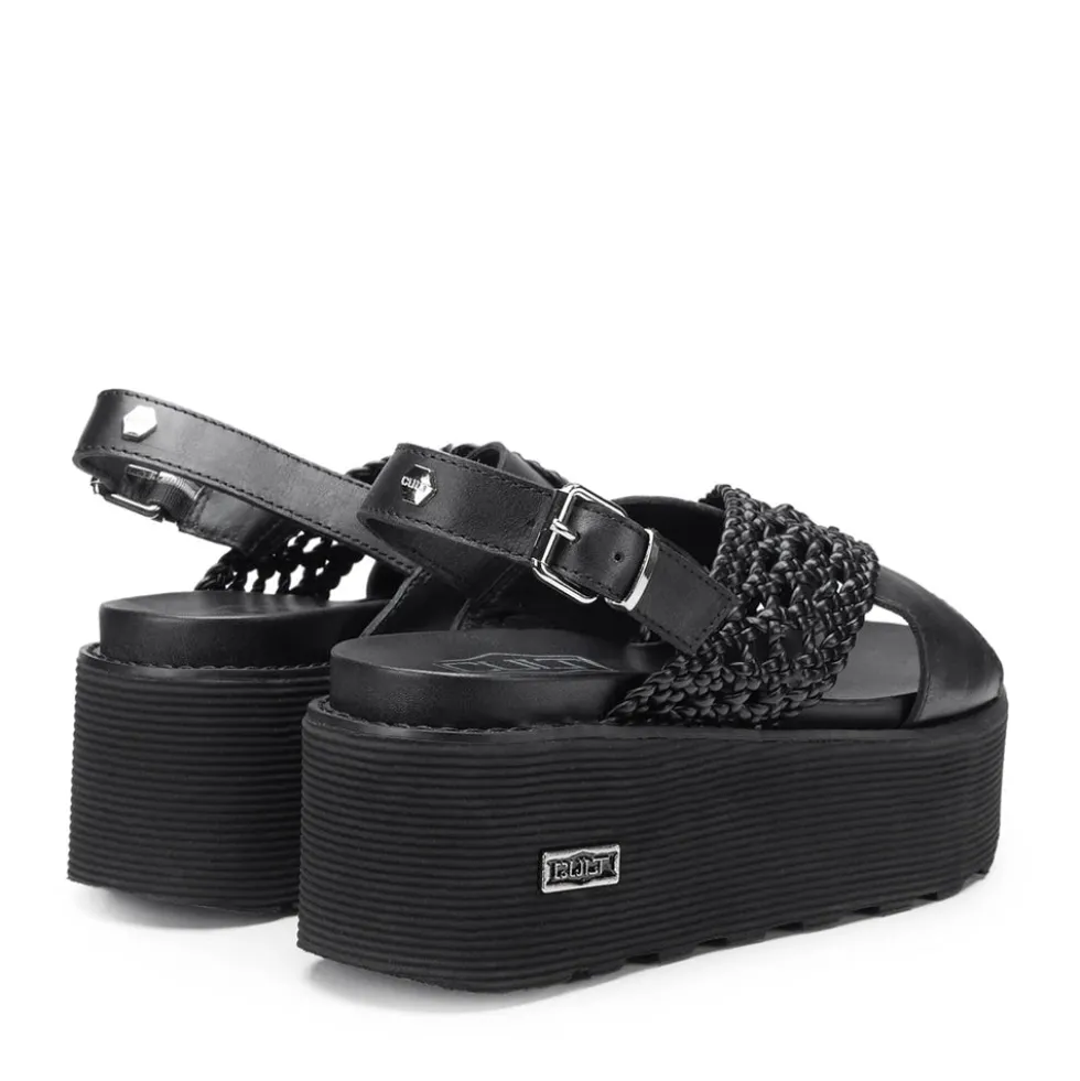 Sandali Donna CULT Nancy 3891 in Pelle Intrecciata Nera