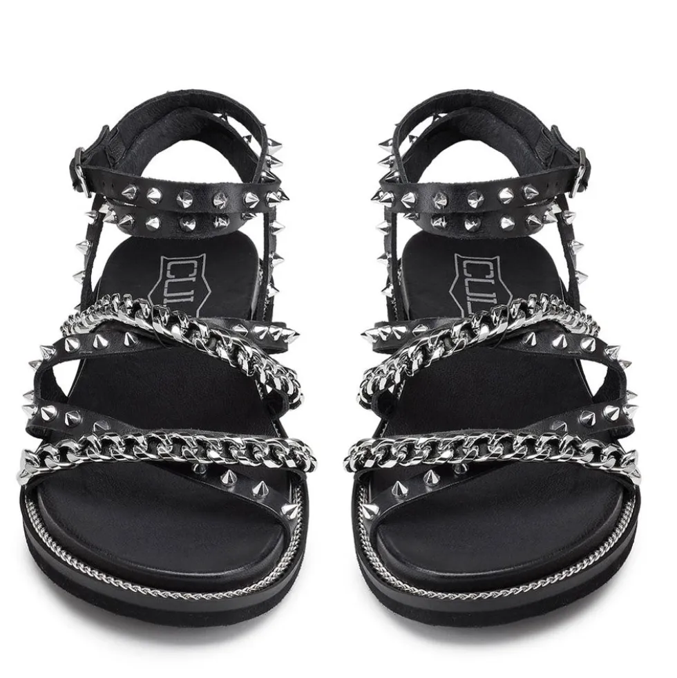 Sandali Donna CULT Roshelle 3886 in Pelle Colore Black con Borchie e Catene
