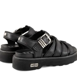 Sandali Donna CULT Ziggy 4775 in Pelle Nera con Fasce Frontali Intrecciate