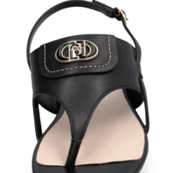 Sandali Donna Flat LIU JO Sandy 10 in Pelle Nera