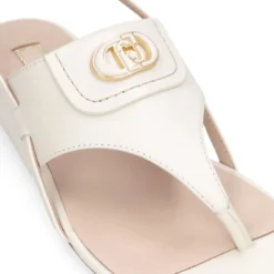 Sandali Donna Flat LIU JO Sandy 10 in Pelle color Latte