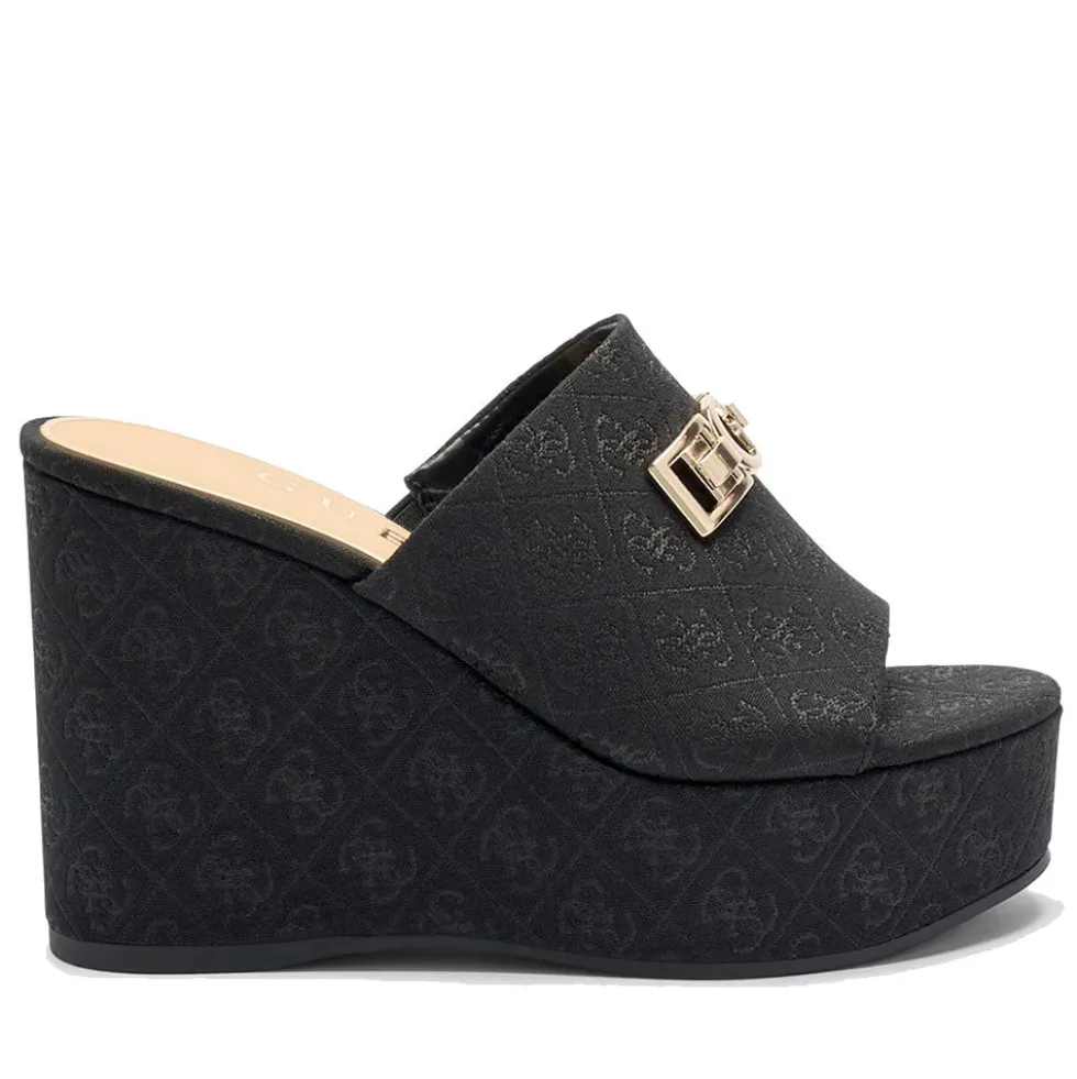 Sandali Donna GUESS con Zeppa Linea Evenza Colore Nero