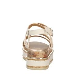 Sandali Platform 1A Classe Alviero Martini in Eco Nappa Bianco Sporco 2484