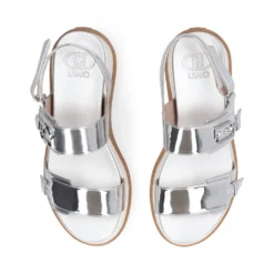 Sandali Platform Donna LIU JO Fiona 02 Effetto Specchio Silver