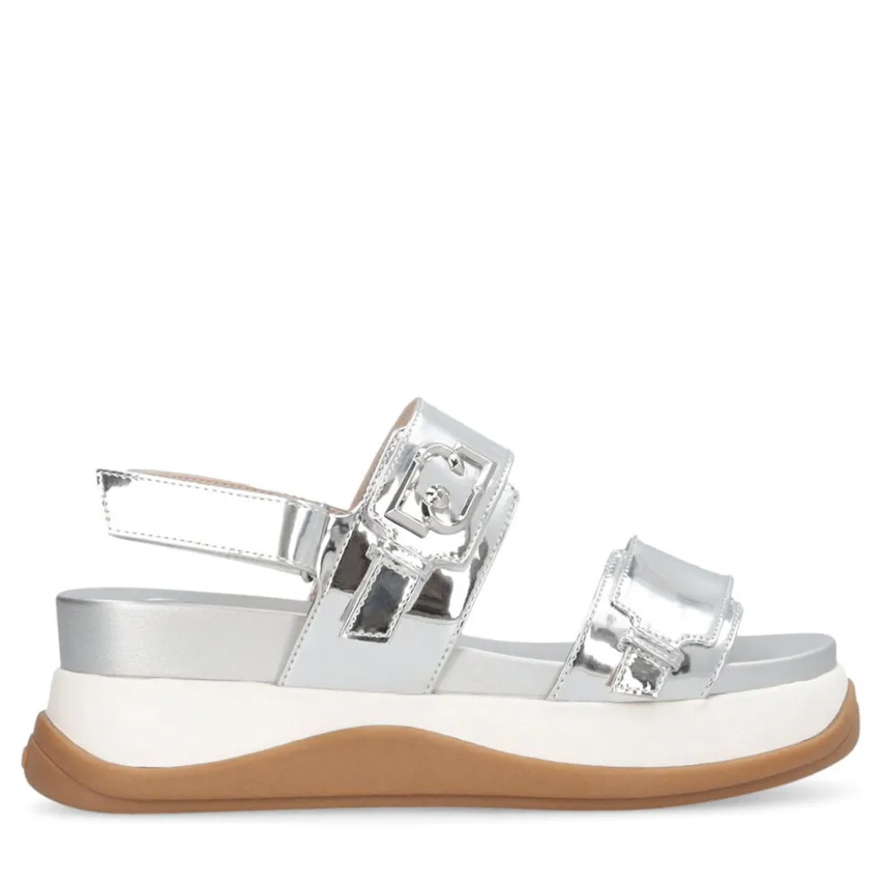 Sandali Platform Donna LIU JO Fiona 02 Effetto Specchio Silver