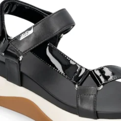 Sandali Platform Donna LIU JO Fiona 04 con Inserti in Vernice Nero