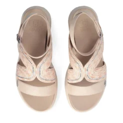 Sandali Platform LIU JO Frida 38 in Corda Almond e Peach con Strass