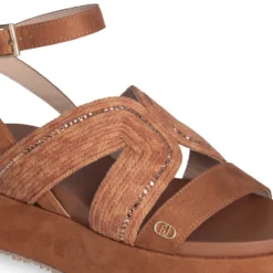 Sandali Platform LIU JO Frida 38 in Corda Marrone con Strass