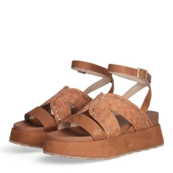 Sandali Platform LIU JO Frida 38 in Corda Marrone con Strass