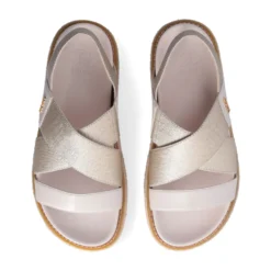 Sandali Platform LIU JO Panarea 02 in Canvas Laminato color Oro