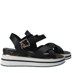 Sandali Platform PATRIZIA PEPE Girl linea Flyplat Sandal in Pelle Nera