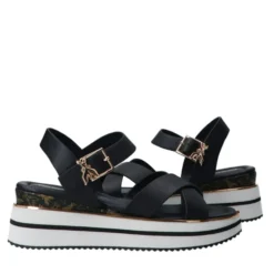 Sandali Platform PATRIZIA PEPE Girl linea Flyplat Sandal in Pelle Nera