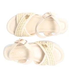 Sandali Platform PATRIZIA PEPE Girl linea Flyplat Sandal in Econappa Intrecciata color Panna