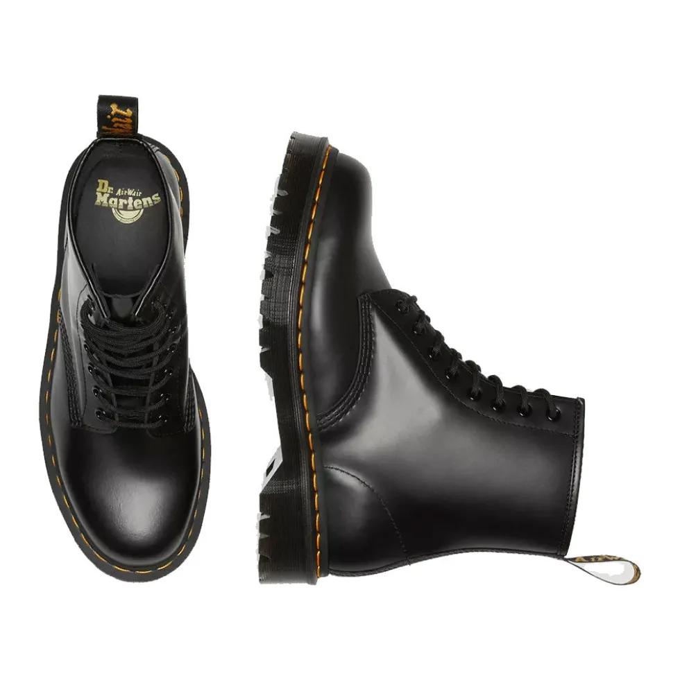 Scarpe Donna DR. MARTENS Stivali Platform linea 1460 BEX in Pelle Nera