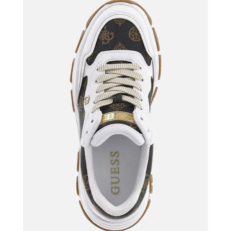 Scarpe Donna GUESS Sneakers White - Brown Linea Brecky
