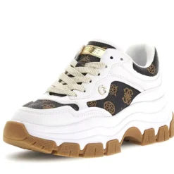 Scarpe Donna GUESS Sneakers White - Brown Linea Brecky
