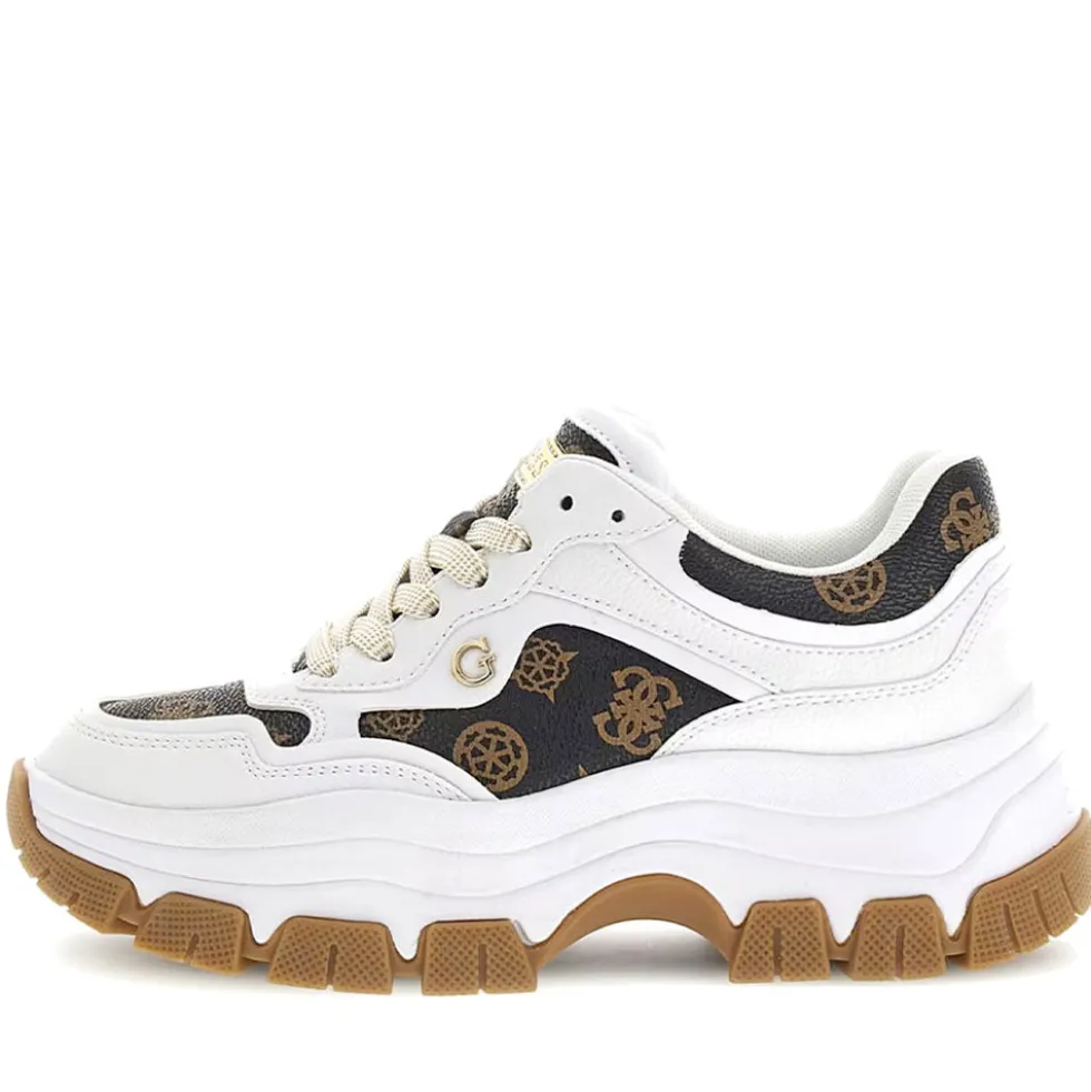 Scarpe Donna GUESS Sneakers White - Brown Linea Brecky