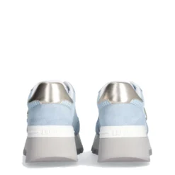 Scarpe Donna LIU JO Amazing 25 Sneakers Platform in Suede e Mesh Azzurro