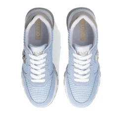 Scarpe Donna LIU JO Amazing 25 Sneakers Platform in Suede e Mesh Azzurro