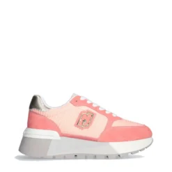 Scarpe Donna LIU JO Amazing 25 Sneakers Platform in Suede e Mesh color Pesca