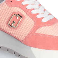 Scarpe Donna LIU JO Amazing 25 Sneakers Platform in Suede e Mesh color Pesca