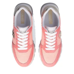 Scarpe Donna LIU JO Amazing 25 Sneakers Platform in Suede e Mesh color Pesca