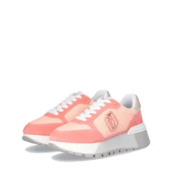 Scarpe Donna LIU JO Amazing 25 Sneakers Platform in Suede e Mesh color Pesca