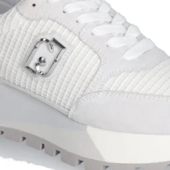 Scarpe Donna LIU JO Amazing 25 Sneakers Platform in Suede e Mesh Bianco