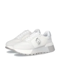 Scarpe Donna LIU JO Amazing 25 Sneakers Platform in Suede e Mesh Bianco