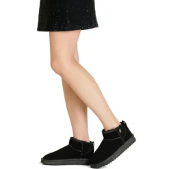 Scarpe Donna LIU JO Jil 01 Stivaletti Mini Imbottiti in Suede Nero