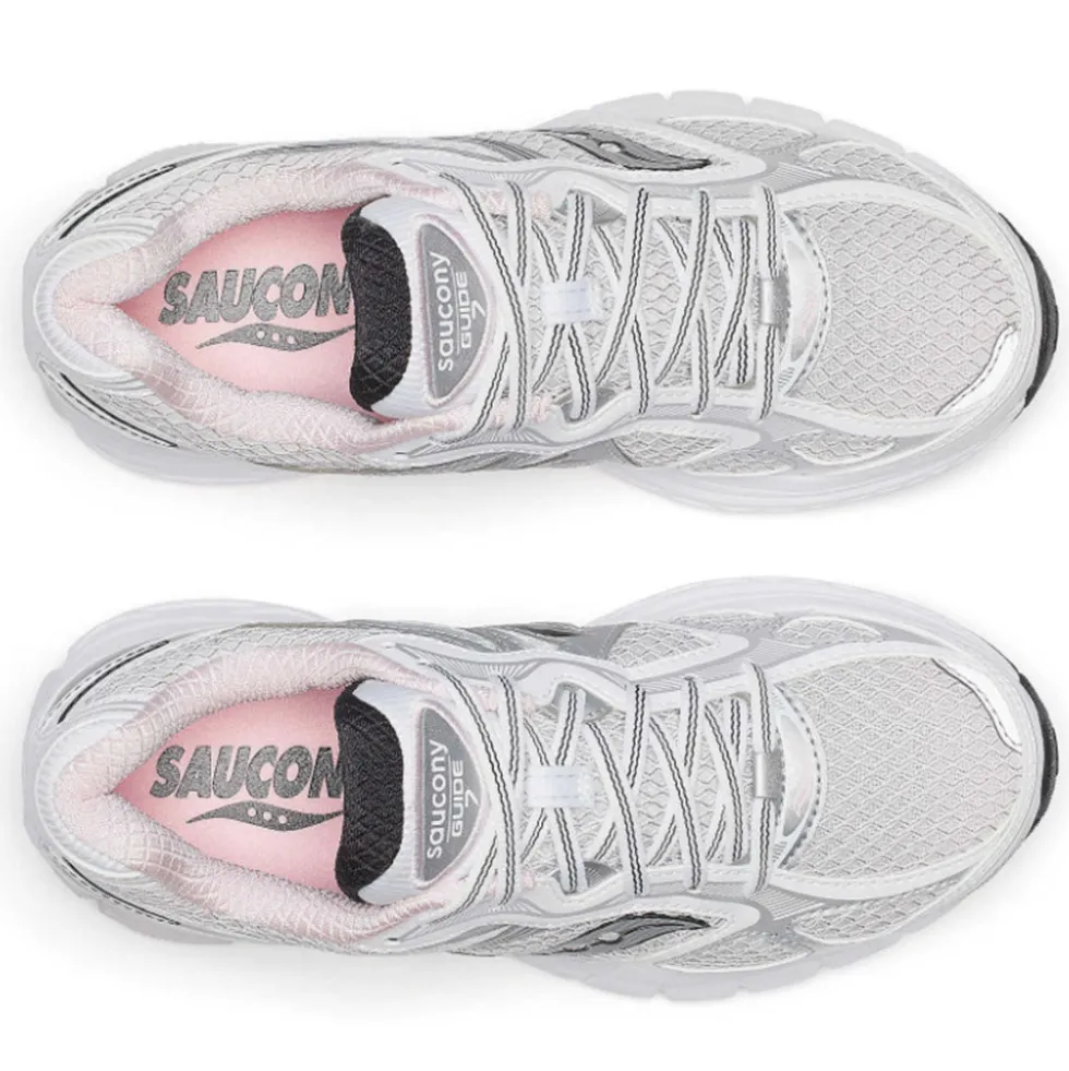 Scarpe Donna Saucony Sneakers Progrid Guide 7 Colore White - Pink