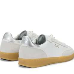Scarpe Donna Sun68 Sneakers California Leather in Pelle Bianca - Z36249