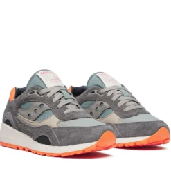 Scarpe Saucony Sneakers Shadow 6000 in Pelle e Tessuto Colore Grey - Agave