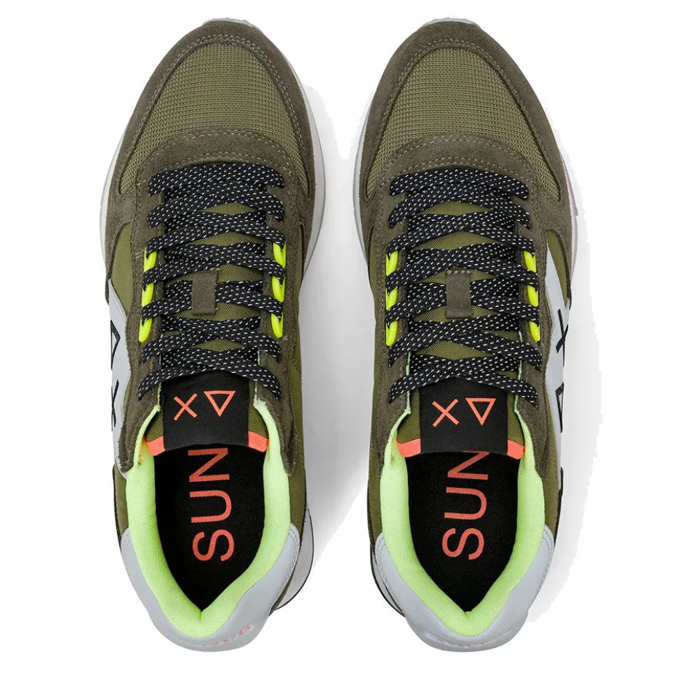 Scarpe Uomo Sun68 Sneakers Jaki 2.0 Fluo Militare - Z36117