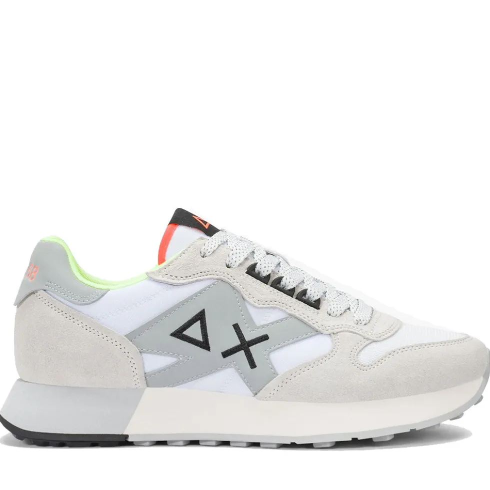 Scarpe Uomo Sun68 Sneakers Jaki 2.0 Fluo Bianco - Z36117