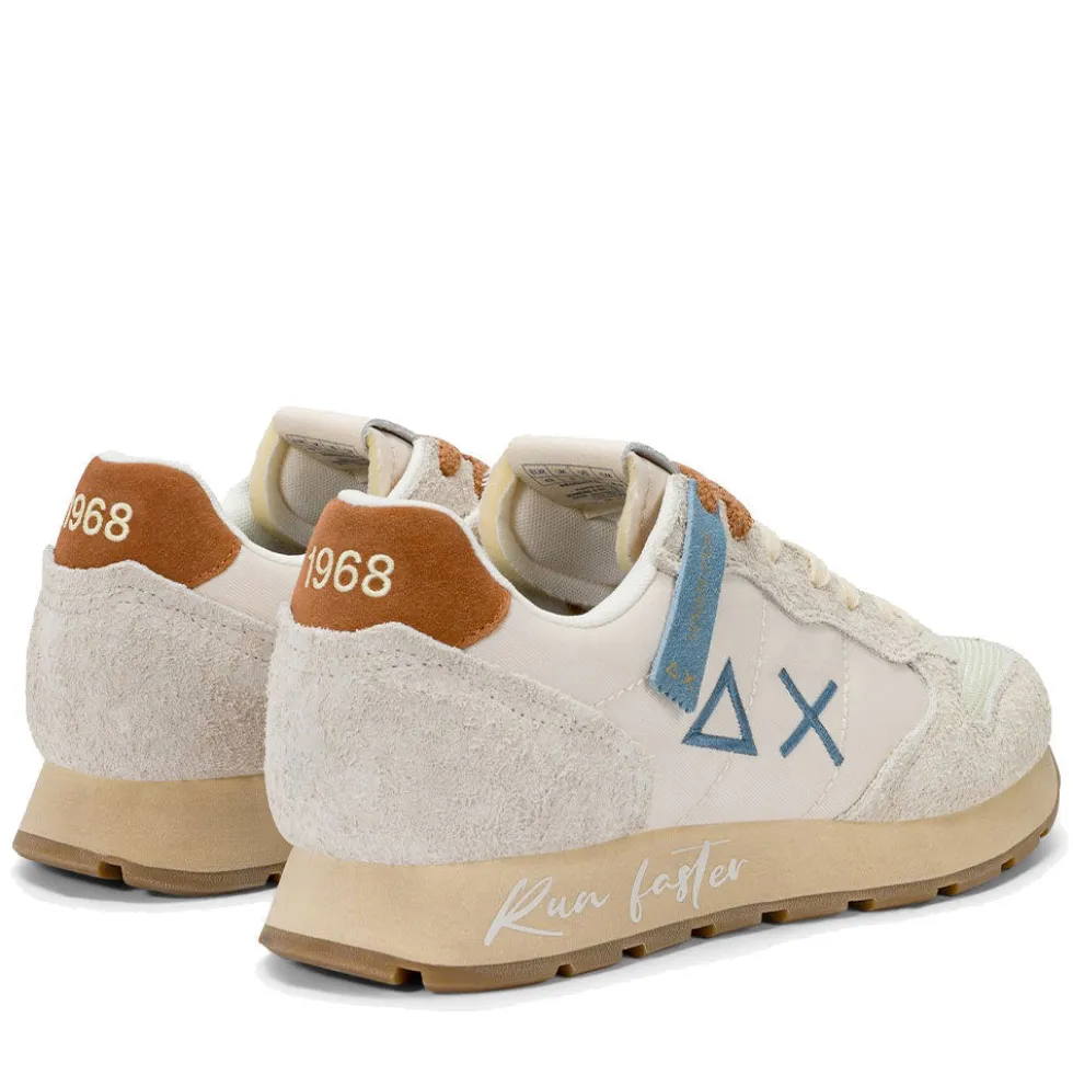 Scarpe Uomo Sun68 Sneakers Tom Vintage Bianco Panna - Z36104