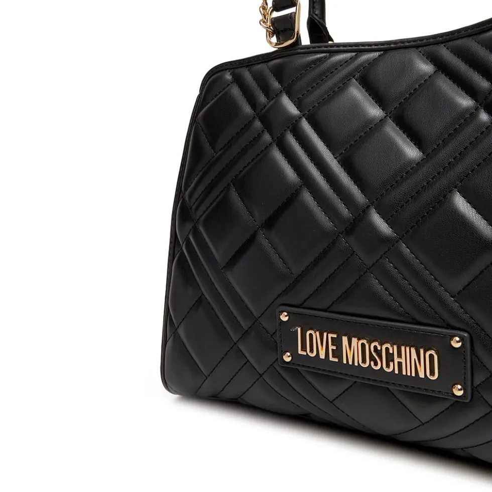 Shopping Bag a Mano Trapuntata LOVE MOSCHINO linea Quilted colore Nero