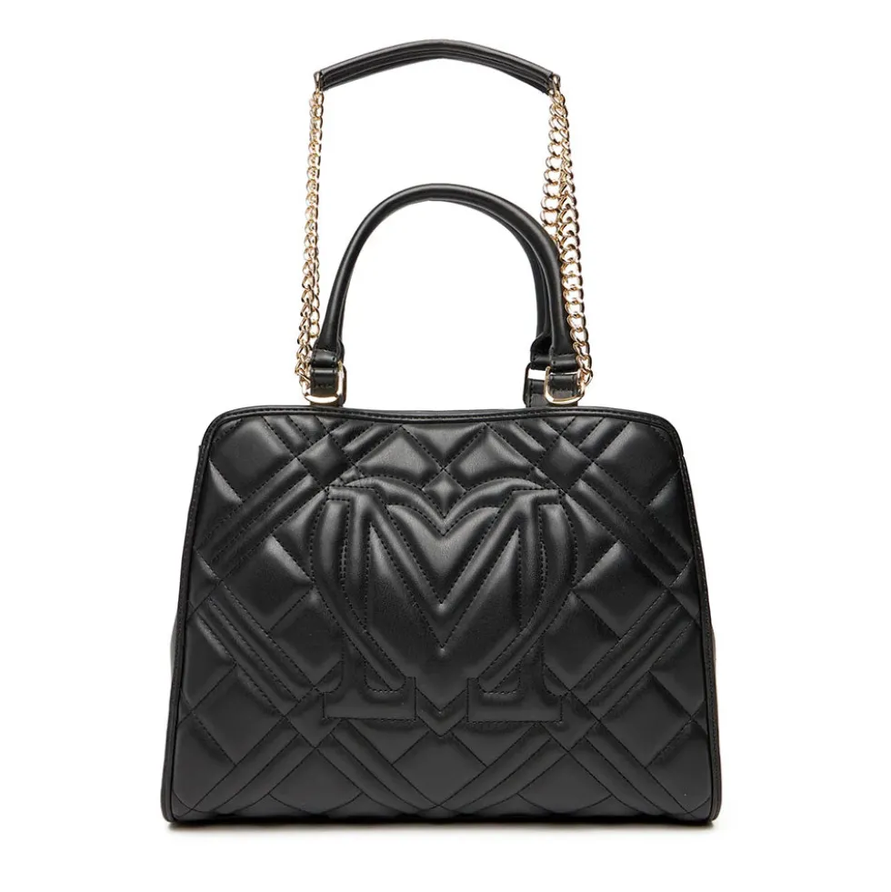 Shopping Bag a Mano Trapuntata LOVE MOSCHINO linea Quilted colore Nero