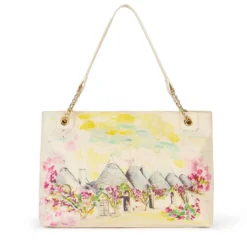 Shopping Bag BRACCIALINI linea Cartoline stampa Alberobello
