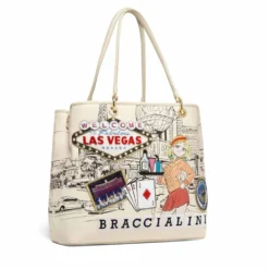 Shopping Bag BRACCIALINI linea Cartoline stampa Las Vegas