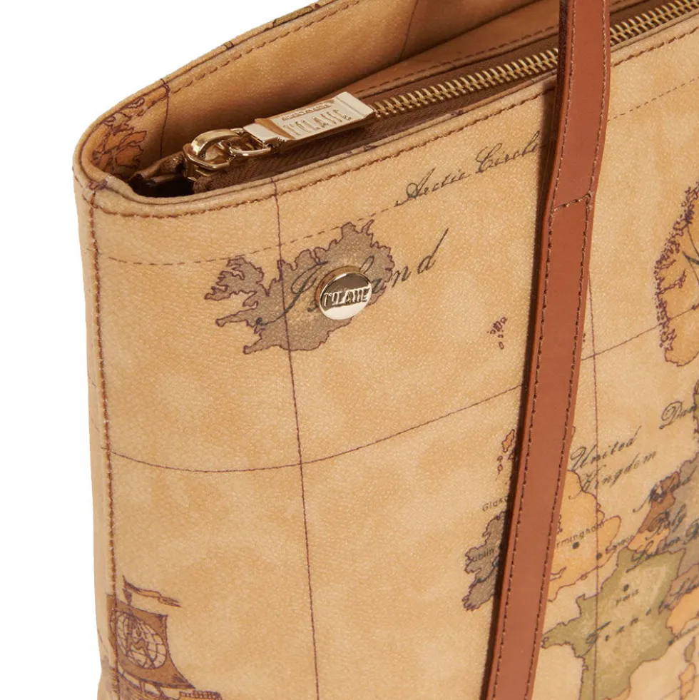 Shopping Bag con Borchiette Media 1A Classe Alviero Martini linea Geo Classic E010