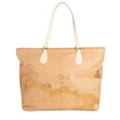 Shopping Bag Donna 1A Classe Alviero Martini linea Soft Petals in Tessuto Soft Geo Classic e Avorio LE53