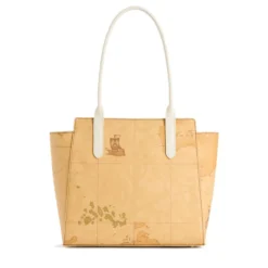 Shopping Bag Donna 1A Classe Alviero Martini linea Escape Geo stampa Geo Classic e Avorio LE60