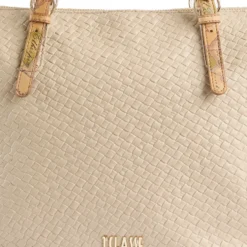 Shopping Bag Donna 1A Classe Alviero Martini linea Golden Dune effetto Intrecciato Sabbia LE42