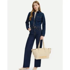 Shopping Bag Donna con Pochette LOVE MOSCHINO linea Bold Bag Avorio