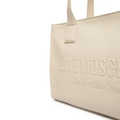 Shopping Bag Donna LOVE MOSCHINO in Ecopelle Avorio