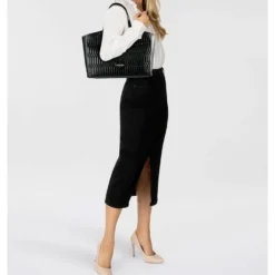 Shopping Bag Donna LOVE MOSCHINO linea Bubby Love in Ecopelle Nera