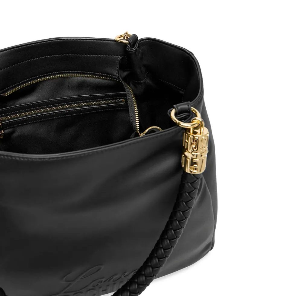 Shopping Bag Donna LOVE MOSCHINO in Ecopelle Nera